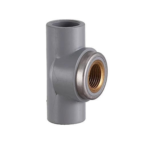 1/2&quot; x 1/2&quot; Brass Internal Thread Divider CPVC - Hot Gray Pressure 80 Gulf