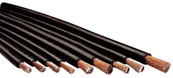 Welding Cable, Thickness 70mm, Black Rubber,Copper