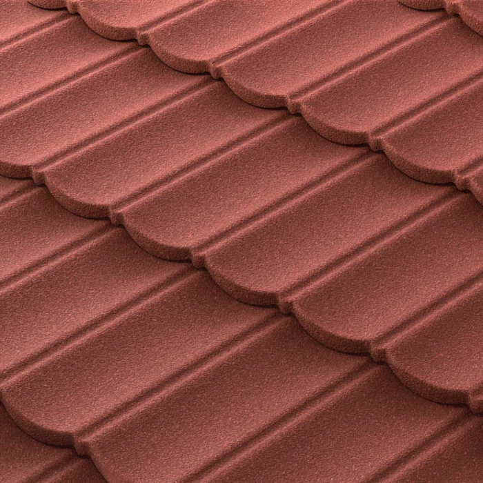Metal Roof Tiles - Surface: Flat - Color: Olive StoneChip
