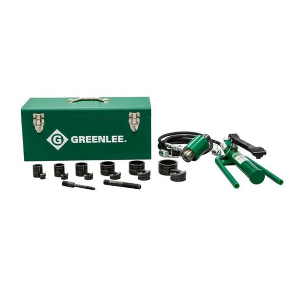 GREENLEE - Hydraulic Punch Kit with Foot Pump, Slug-Buster, 1/2" - 2" Conduit, 11 Ton