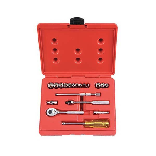 PROTO - 1/4" Drive Combination Socket Set, 19 Pieces, 6 and 8 Point