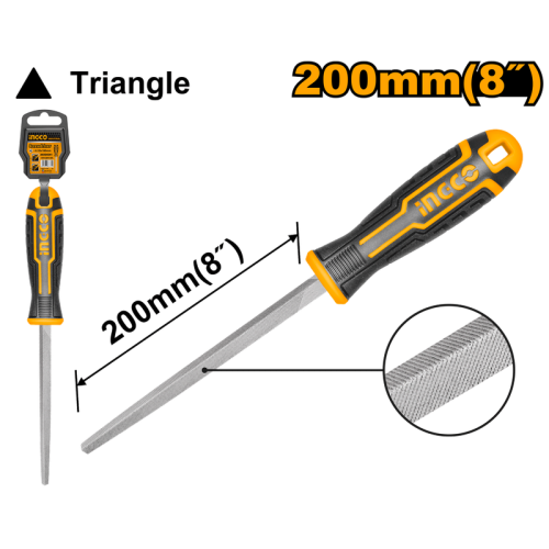Triangle steel file Length 200mm 8" مبرد حديد مثلث 8 بوصة