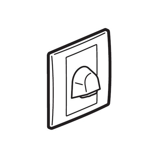 LEGRAND - Cable Outlet Mallia, 20 A, Brushed Aluminium