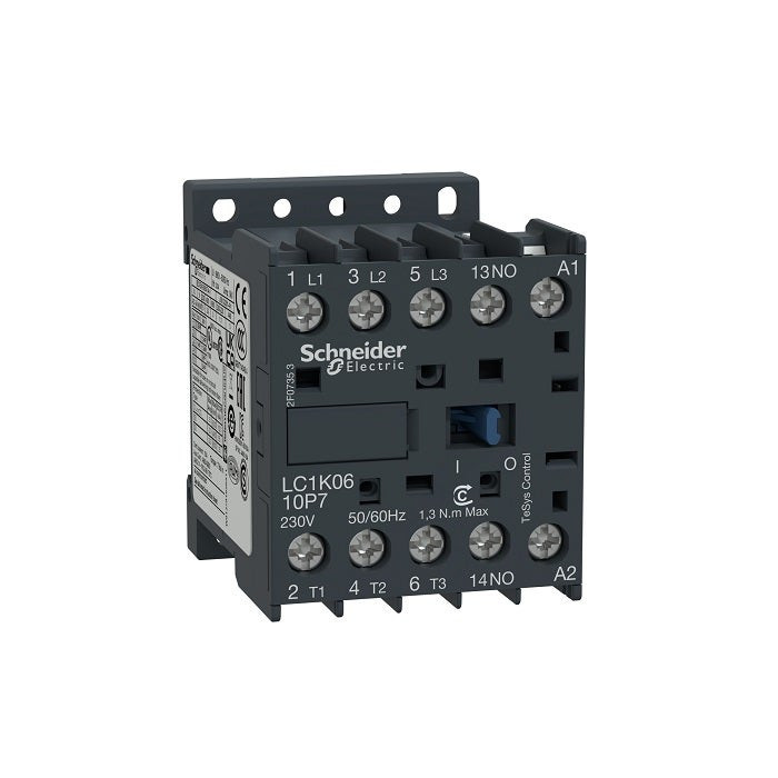 SCHNEIDER - Contactor - TeSys K - 3P - AC-3/AC-3e - 440V 6A - Aux. 1NO, 24V AC Coil