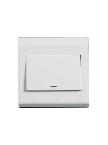 20 amp heater switch with signal lamp and grounding electrode from Legrand (Blanco)