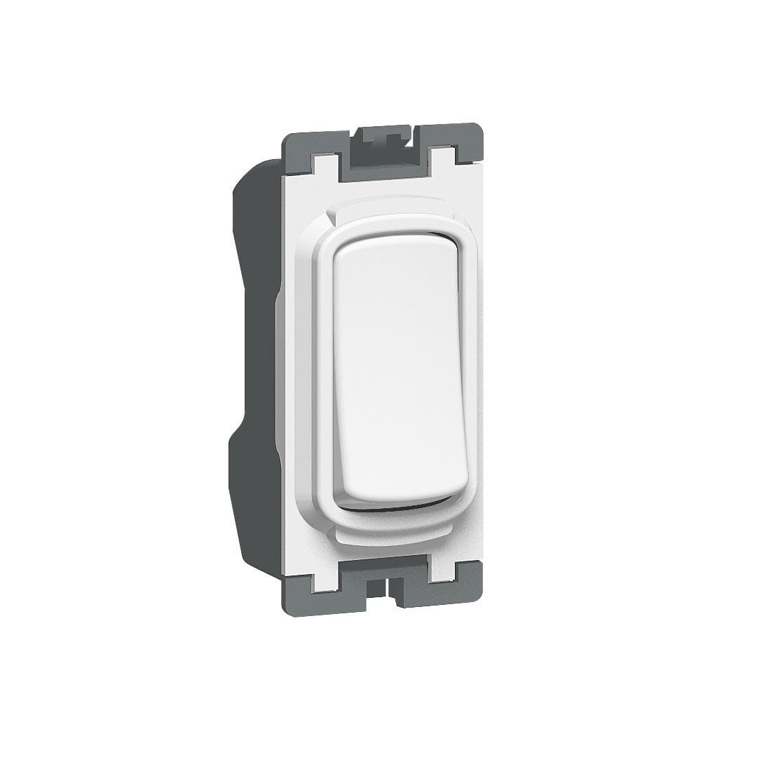 LEGRAND - Switch 20A 250V 1P, 2Way Pushbutton,Grid White