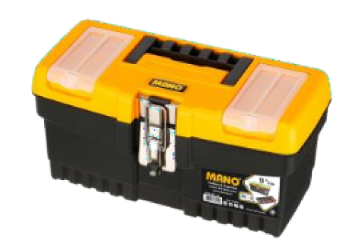Plastic Toolbox 13" 320mmx155mmx139mm with Metal Latch صندوق عدة مع قفل معدنى 13 بوصة