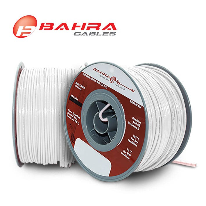 BAHRA CABLES - American Standard, THHN Wire, 14 AWG, 600V, White 