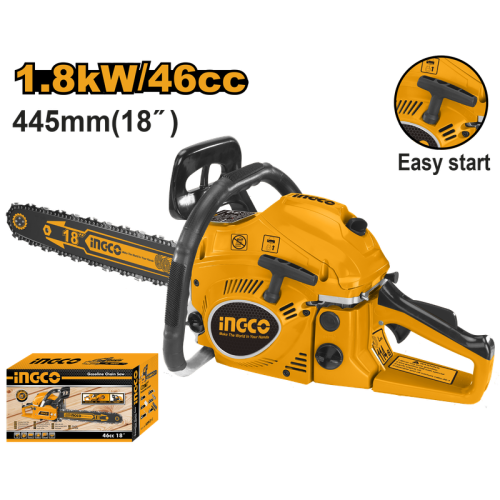 GASOLINE CHAIN SAW 18" 450MM OUTPUT 1800W منشار شجر بنزين 18 بوصة 1800 وات 2 حصان