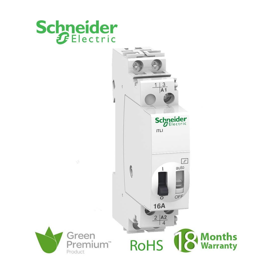 SCHNEIDER - Impulse Relay 16A 1No 1Nc 24 V AC 50-60Hz 12V DC ITL