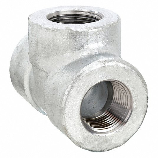 Tee, Forged Steel, 1Inch x 1Inch x 1Inch Pipe Size, NPT x NPT x NPT, Class 3000