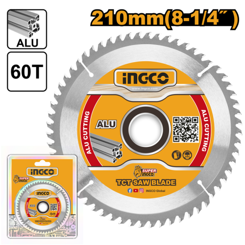 TCT saw blade for aluminum 210mm(8-1/4") 60Tديسك المنيوم صناعى 8.25" 210ملم