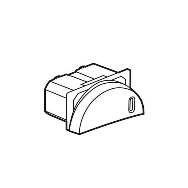 LEGRAND - 2-Way Push-Button Arteor, with Locator, Round, 1 Right Module,White