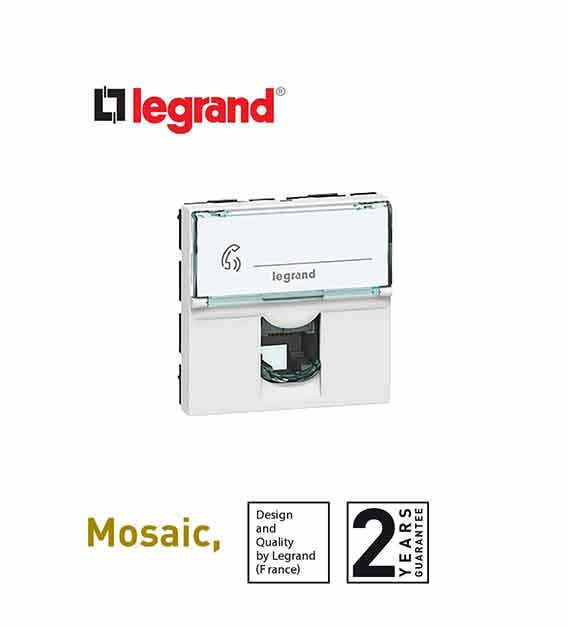 ليجراند - مقبس انترنت RJ 45 - Cat .6A UTP - أبيض - 2 موديل - ألومنيوم