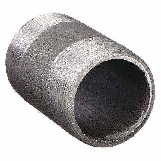 Nipple: 3/4Inch, Male, NPT, Grade B Steel, 2Inch L, Threaded on Both Ends
