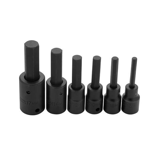 PROTO - 1/2" Drive Metric Hex Bit Impact Socket Set, 6 Pieces