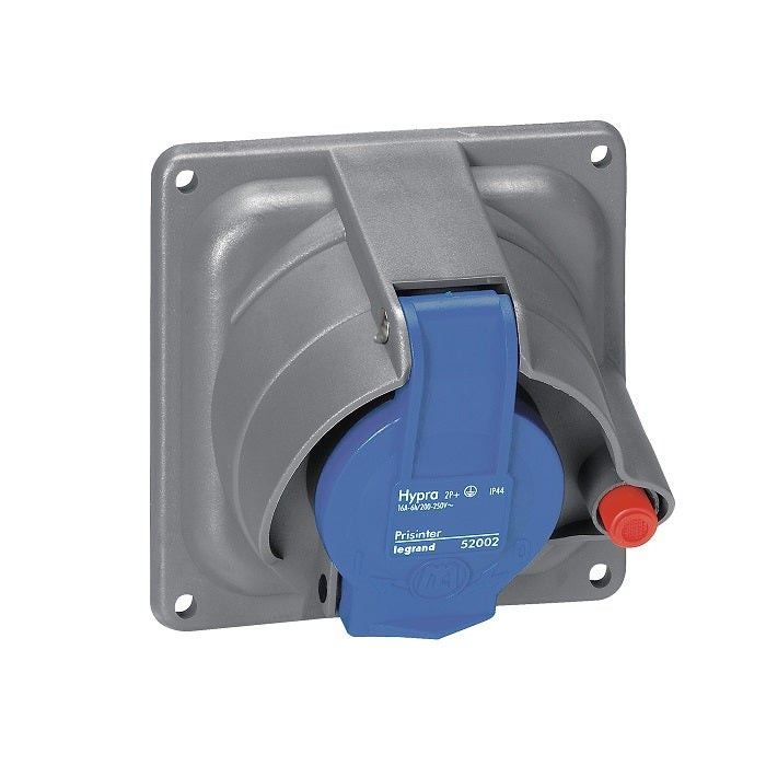 LEGRAND - Socket Hypra, IP44, 200/250 V, 16 A, 2P+E, Plastic - Panel Mounting