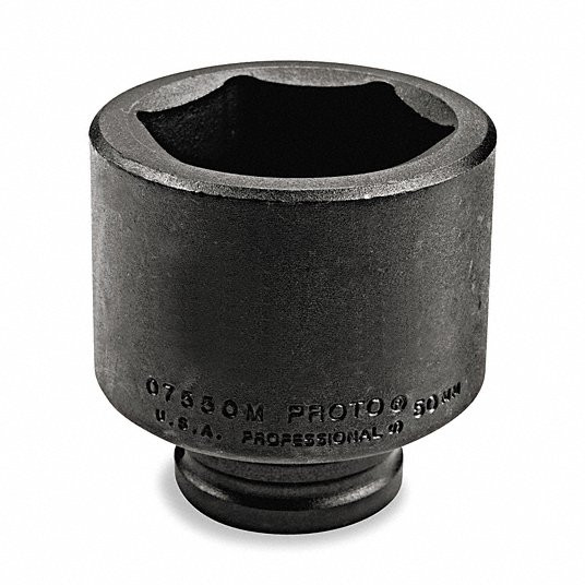 Impact Socket, Socket Size 43 mm, Socket Shape 6-Point, Drive Type Impact, Drive Size 3/4 inch