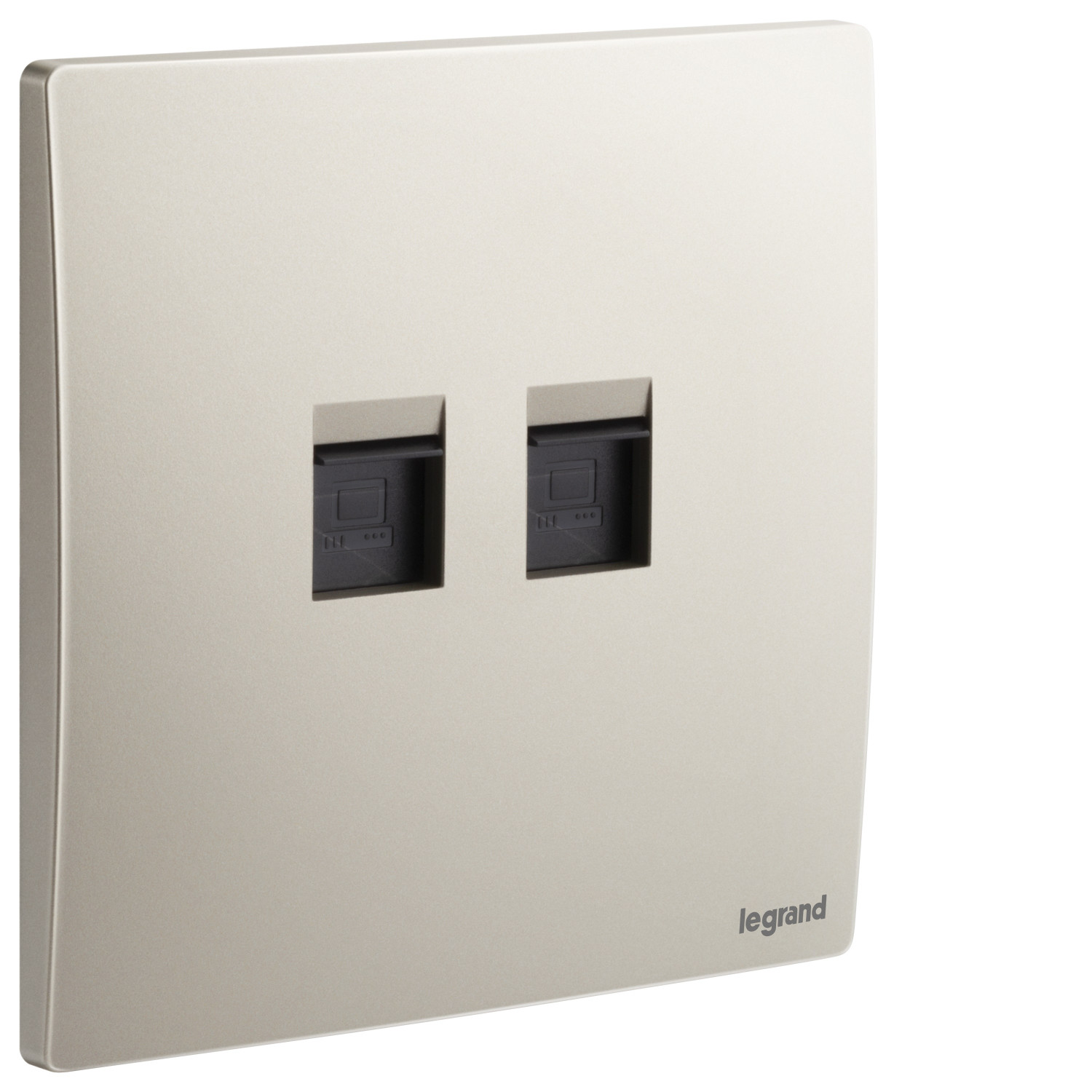 LEGRAND - Data Socket Mallia, Double RJ 45, Category 6, UTP, Champagne