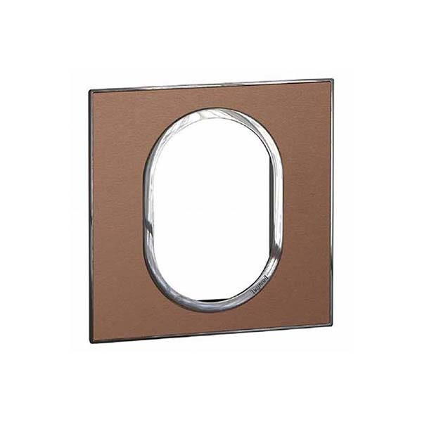 LEGRAND - Plate Arteor, BS, Round, 3 Modules, 1 Gang, Brushed Metal Pink Champagne
