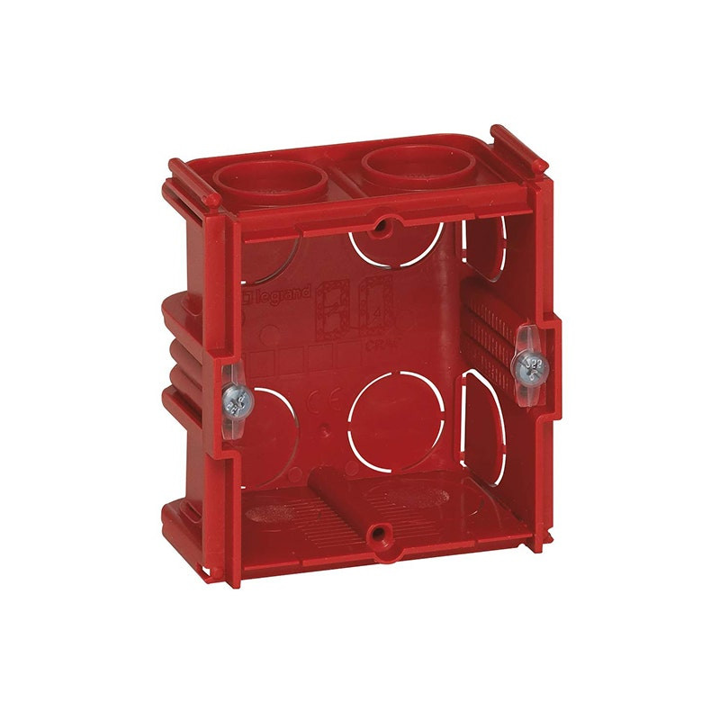 LEGRAND - Flush Mounting Box Batibox, 1 Gang, Depth 30mm, Square, Masonry