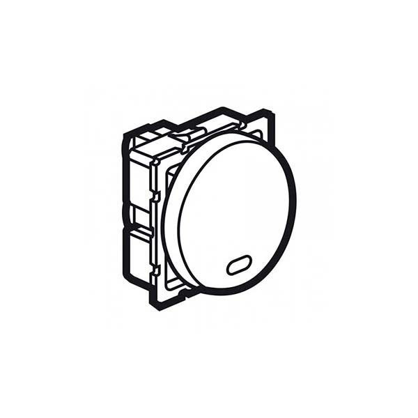 LEGRAND - 2-Way Switch Arteor, with Indicator, 20A, Round, 2 Modules, Magnesium