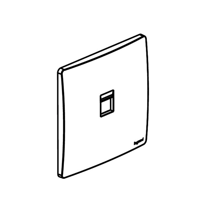 LEGRAND - Keystone Adapter Mallia Senses, 1 Gang, Brushed Aluminium