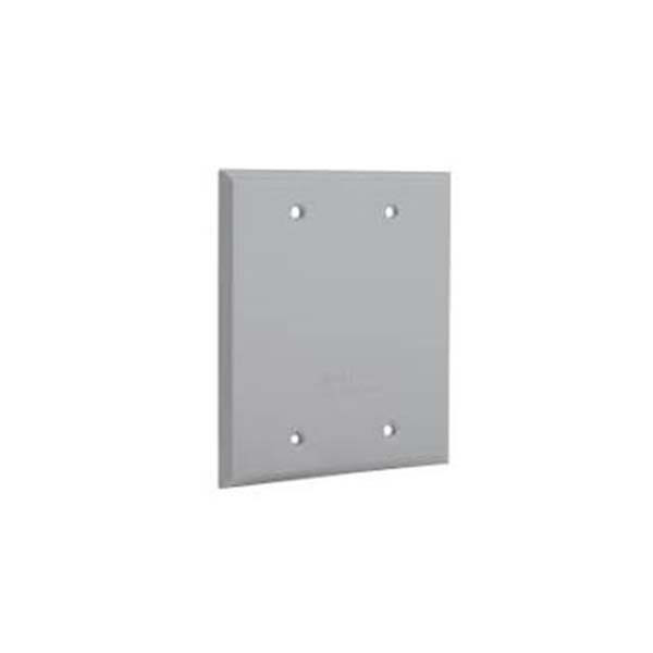 ITCC - Blank Cover, Waterproof, 2 Gang, Grey