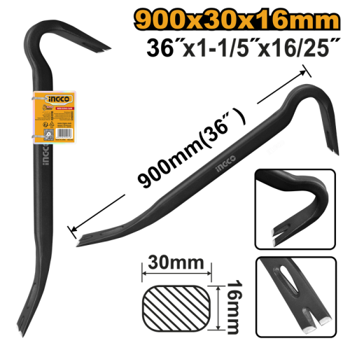Wrecking bar 900x30x16mm16مليx30x900 عتلة