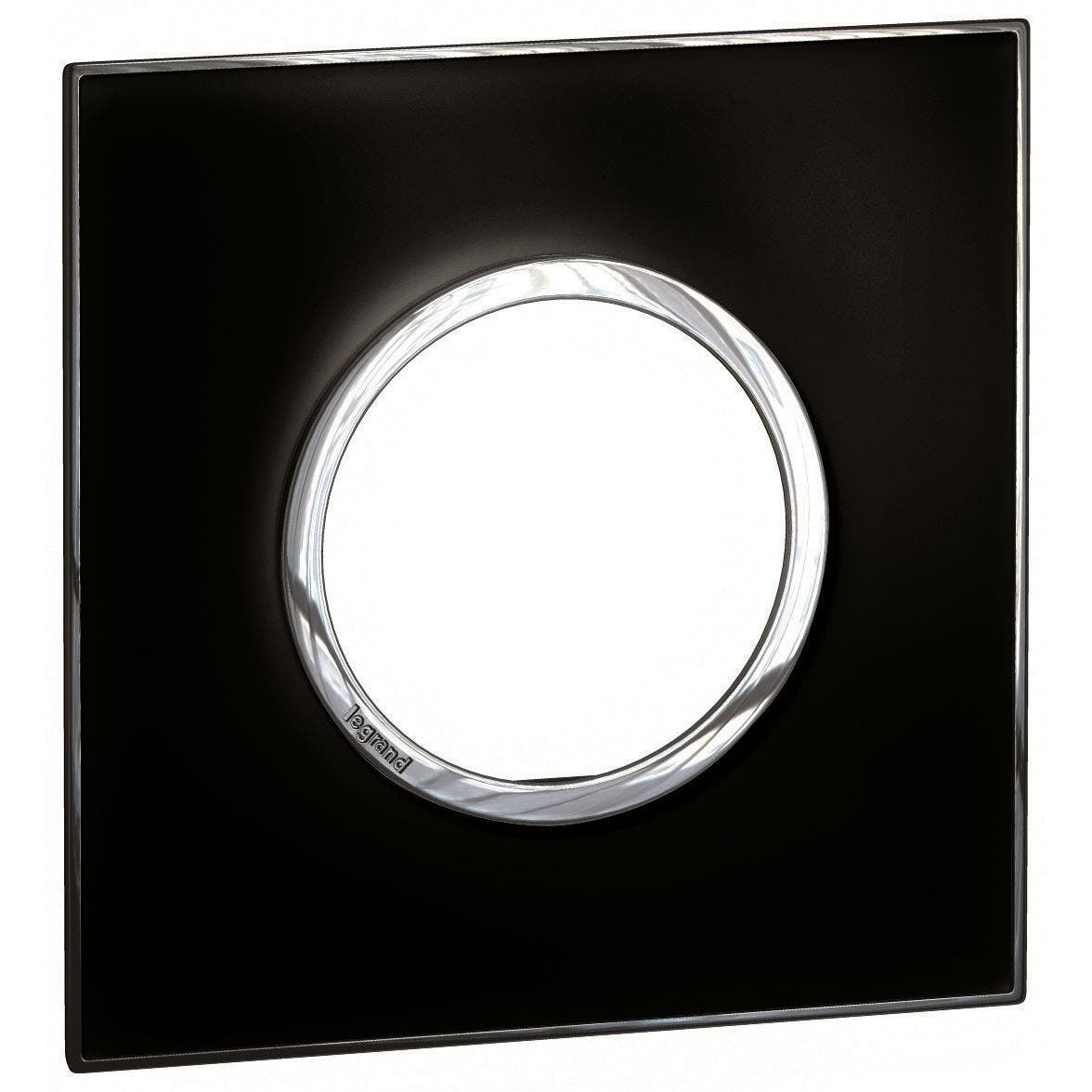 LEGRAND - Plate 2G 2Mod Round BS, Mirror Black Arteor
