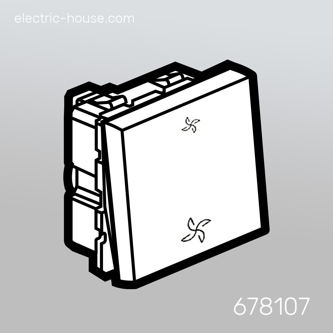 LEGRAND - Switch 10A 250V 2Way 2Mod Ventilation Control, White