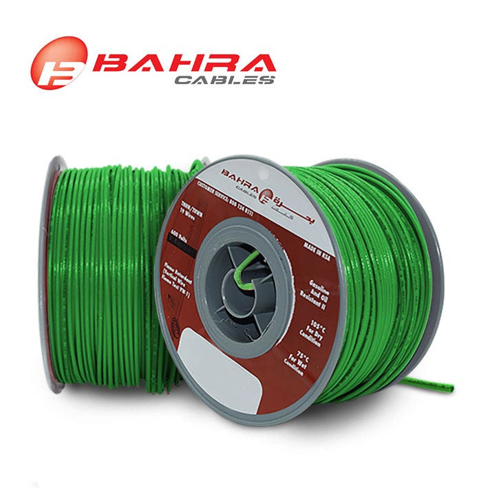 BAHRA CABLES - American Standard, THHN Wire, 10 AWG, 600V, Green 