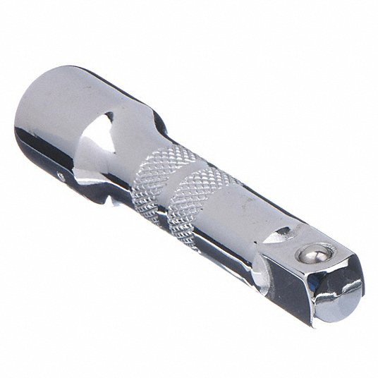 Socket Extension 3/8 inch Input Drive Size, 3/8 inch Output Drive Size, 3 inch Overall Length, Chrome