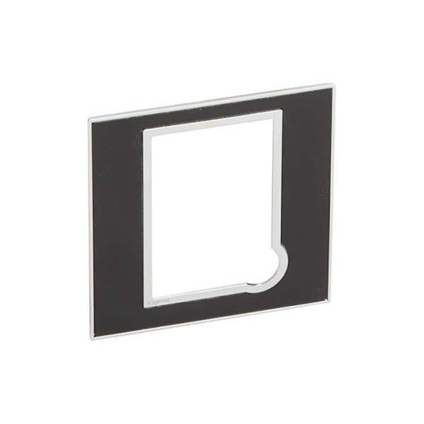 LEGRAND - Plate Arteor, BS, for 13A Fused Connection Unit, Square, Mirror Black