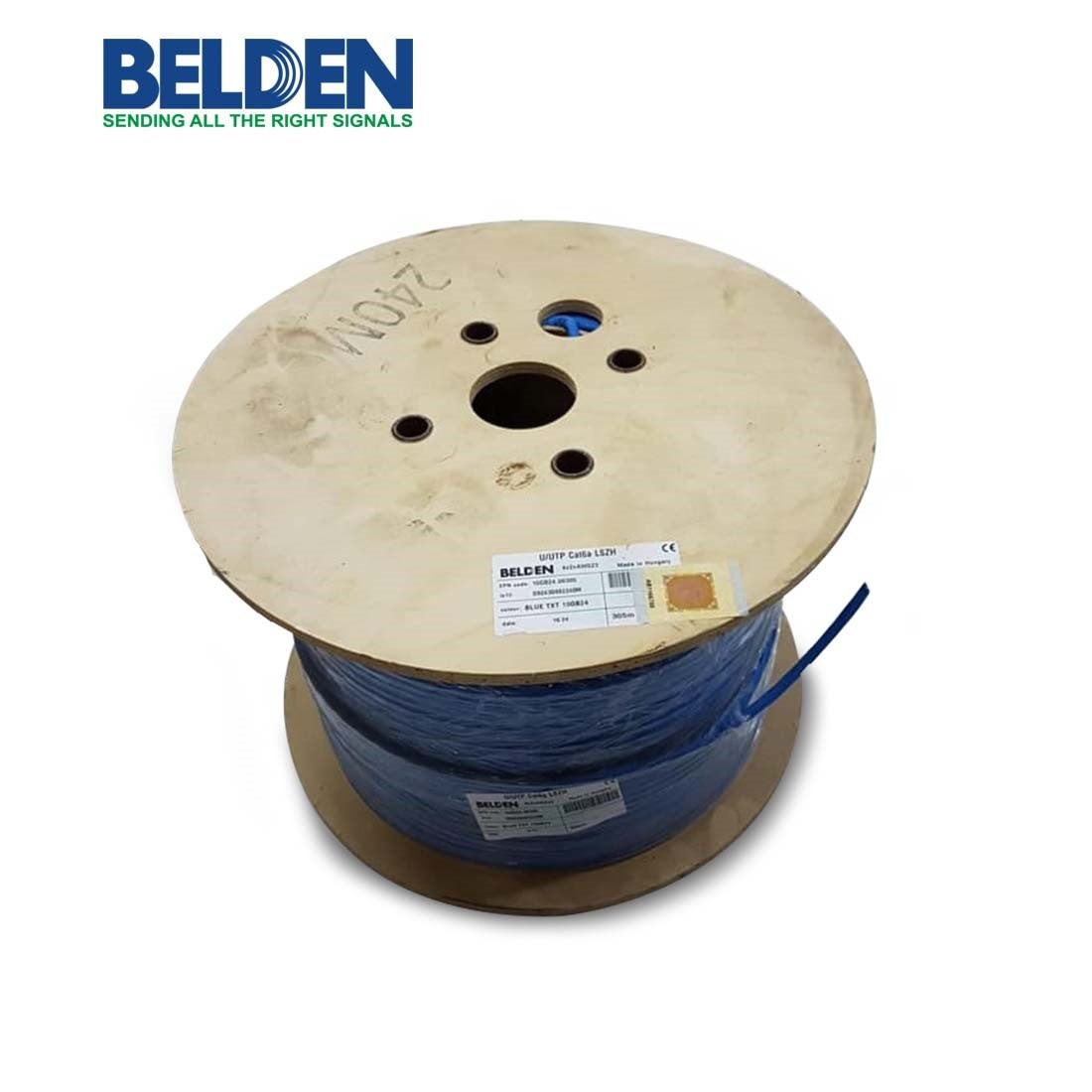 BELDEN - 4P*23 AWG Cat 6A U/UTP Unsh LSZH, Blue, 305 Meters/Roll