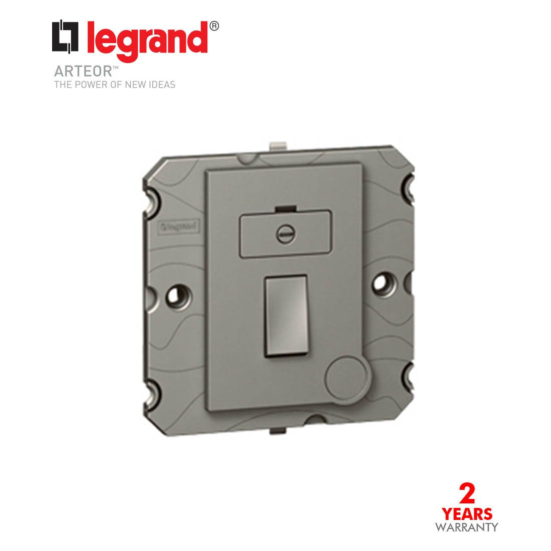 LEGRAND - Fused Connection Unit Arteor, 13 A, switched, Magnesium