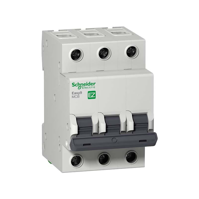 SCHNEIDER - MCB Breaker, Easy9, 3P, 20A, C Curve, 10000A, 400 V