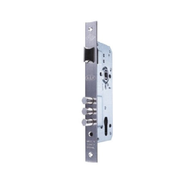 DAF® KILIT - Mortise Lock with Cylinder with Ball Bearing and 3 Bars, Satin Plated