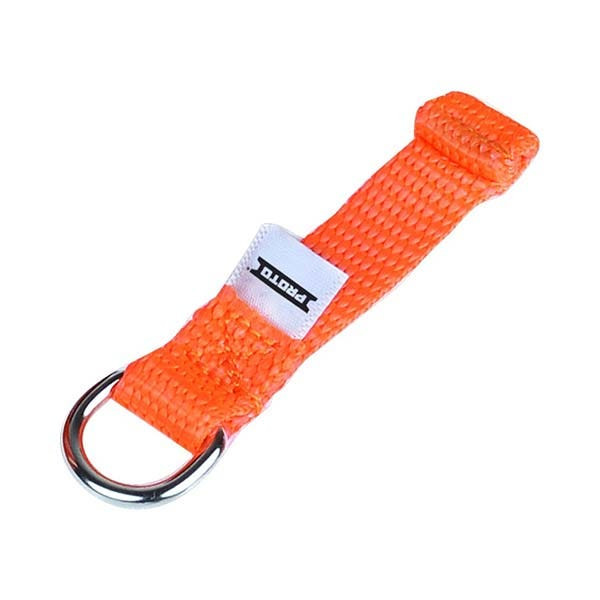 PROTO - Standard Web Tether with Metal D-Ring, 0.50" x 2.50", Orange