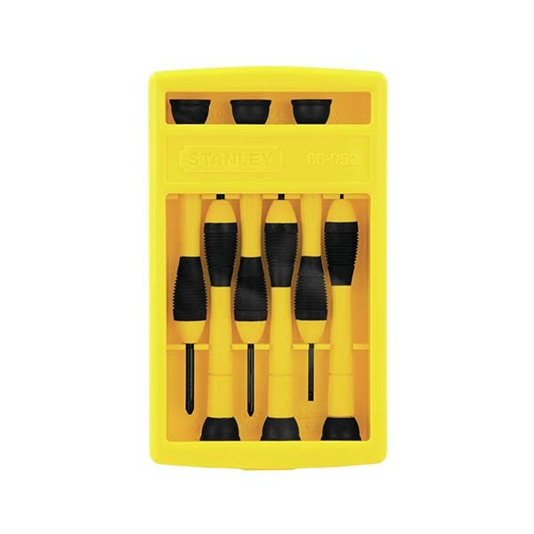 STANLEY - Precision Screwdriver Set, Bi-Material, 6 Pieces