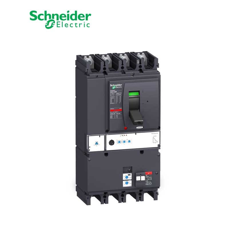SCHNEIDER - MCCB Breaker, VigiComPact NSX630F, 4P 4d, 36kA at 415 VAC, MicroLogic 2.3 Trip Unit 630A, add-on Vigi MB module