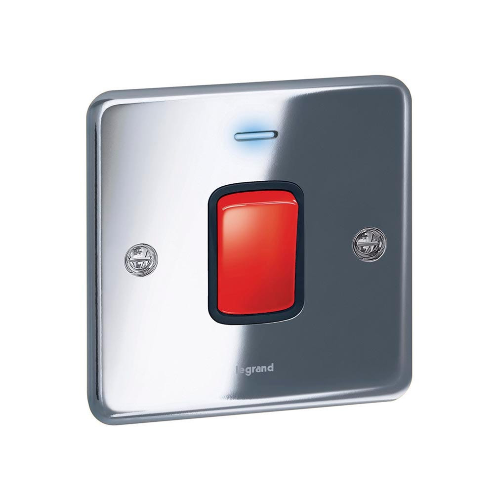 LEGRAND - Switch 45A 250V DP+Blue Led Pwr Indicator, BS PSS, Authentic 