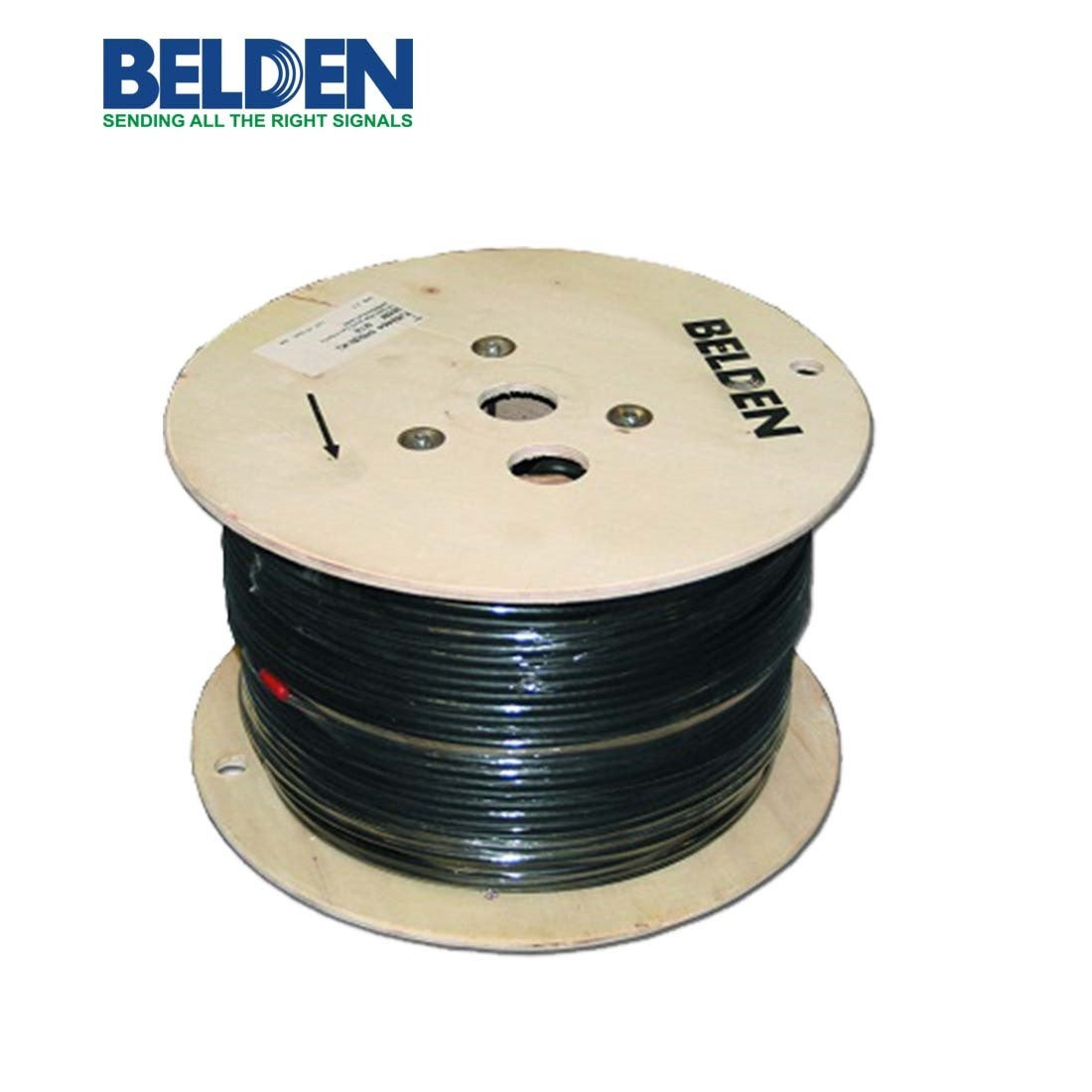 BELDEN - 1C*19 AWG Coax RG58 CU/Gas Injf/HDPE/Bsh/Pe, Black, 305 Meters/Roll