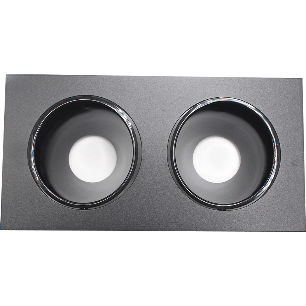 RAMES ALUMINUM RECESSED LUMENZ Black DOUBLE Square