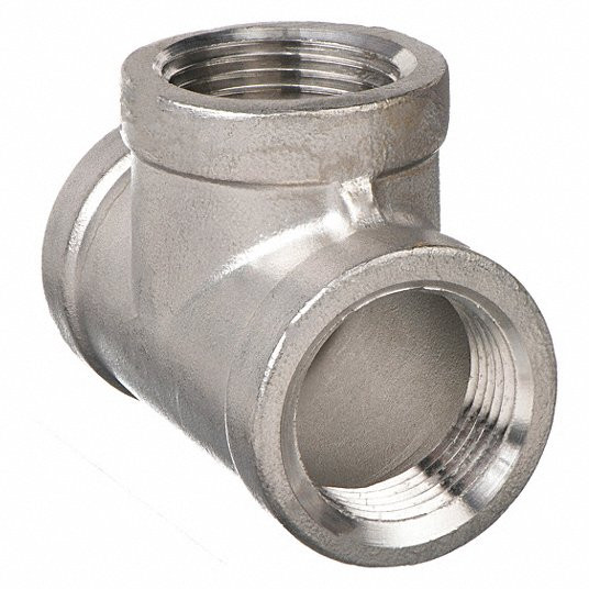 Tee, 316 Stainless Steel, 1/2 in x 1/2 in x 1/2 in Fitting Pipe Size, Class 150, 43 mm Length
