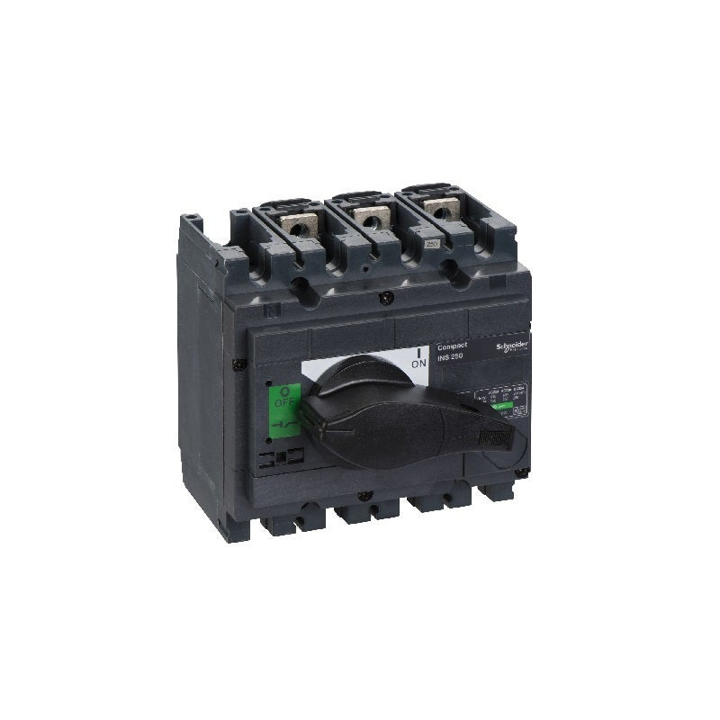 SCHNEIDER - Switch Disconnector, Compact INS250, 250A, 3P, Standard Version with Black Rotary Handle