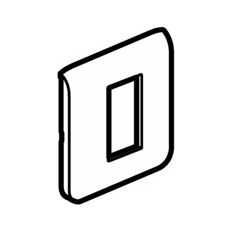 LEGRAND - Plate Mosaic Antimicrobial, 1 Gang, for 1 Module, Red