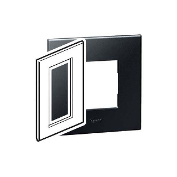 LEGRAND - Plate for Double Sockets Arteor, Square, 4 Modules, Graphite