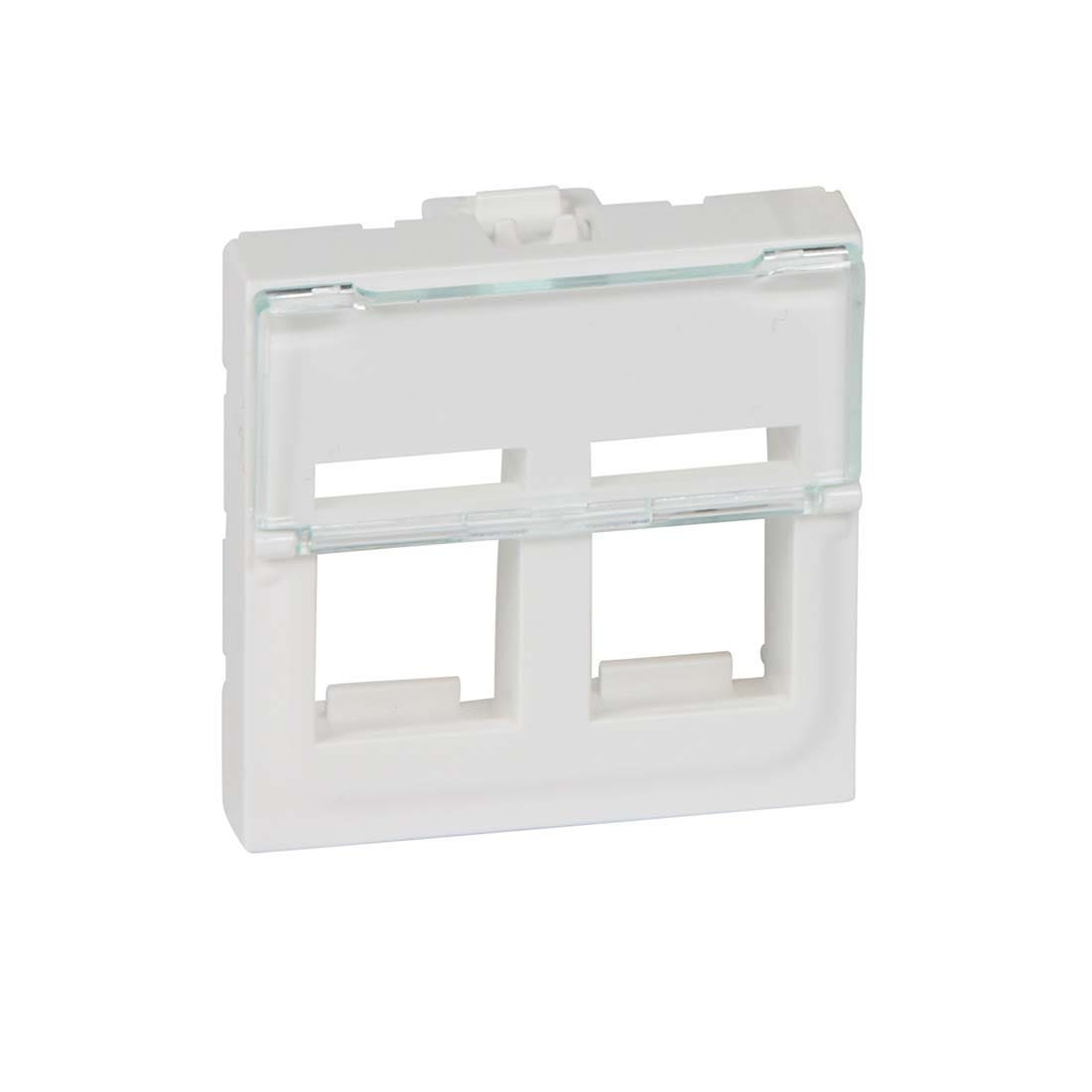 LEGRAND - Adaptor for RJ 45 Mosaic, for 2 Keystone Connectors, 2 Modules, White