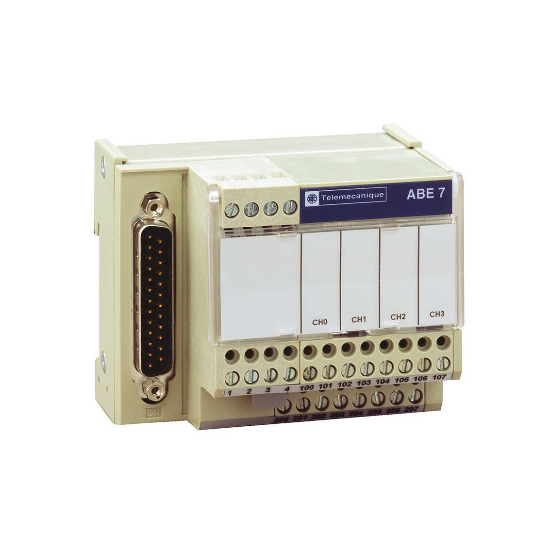 SCHNEIDER - Connection Sub-Base Abe7, For Distribution Of 4 Analog Channels Protected